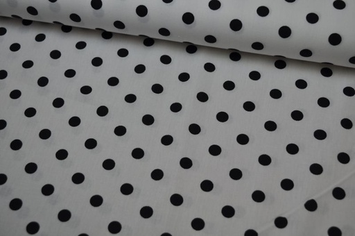 Baumwolle Big Dots by Poppy weiß/schwarz