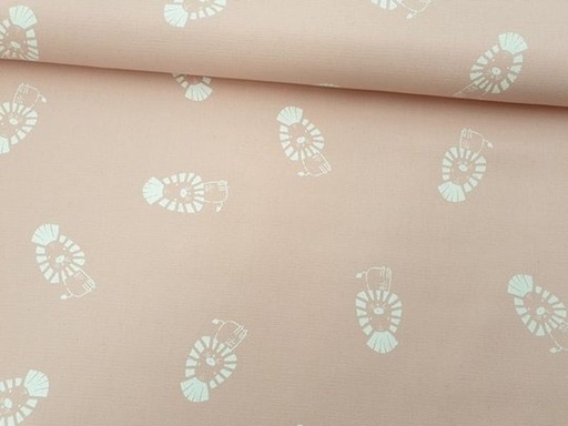 Dekostoff Canvas Druck Inka salmon