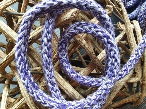 Baumwoll Kordel 6mm melliert lila