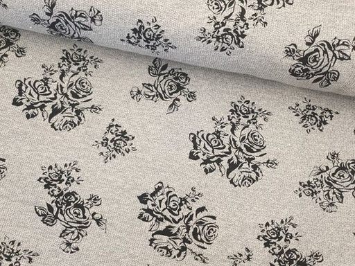 Strick Rosen grau melliert