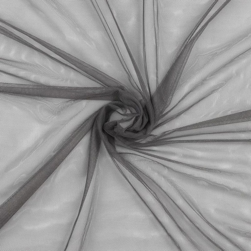 Royal Tüll uni dunkelgrau fein