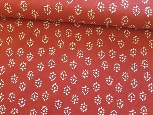 Leinen/Viskose Bäume rot