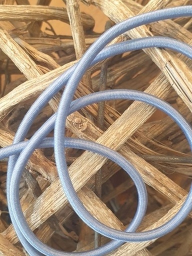 Gummikordel rund 3 mm taubenblau