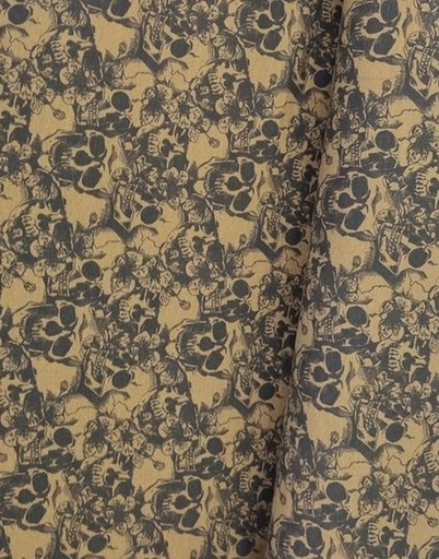 Jersey Skull with Flower by Poppy mustard