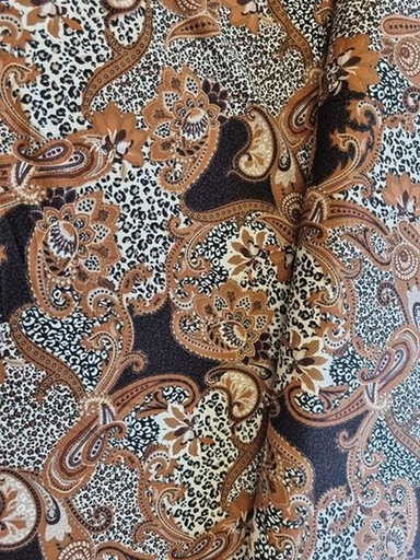 Viskose Jersey Paisley Tobacco