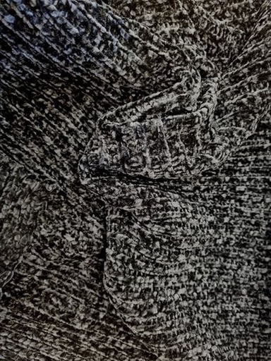 Heavy Chenille Cable Strick schwarz