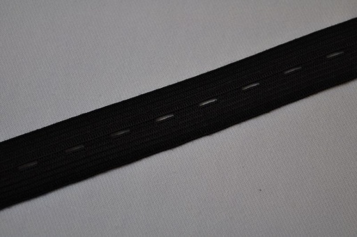 Knopflochgummi 2cm breit schwarz