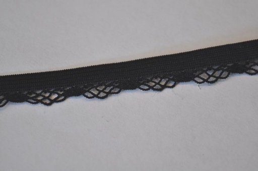[440649.003] Unterwäschengummi mit Spitze 13 mm schwarz