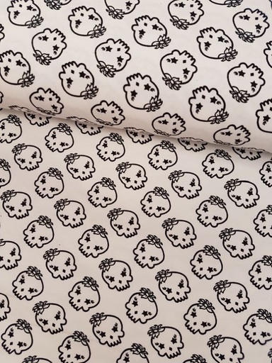 Jersey Lady Skull weiß/schwarz