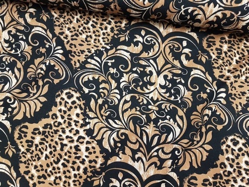 Viskose Jersey Romantisch schwarz/braun
