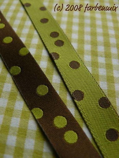 webband farbenmix punkte oliv-schoko