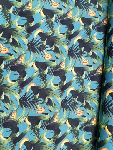 Jersey Megan Blue Bananen petrol