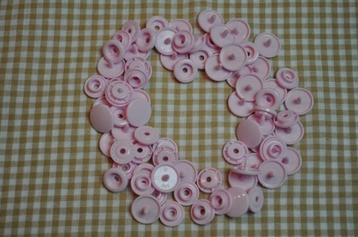 30 Baby Snaps T5 Farbe B18 Pastel Pink (babyrosa)