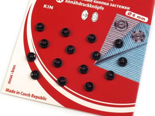 Druckknöpfe 6 mm schwarz