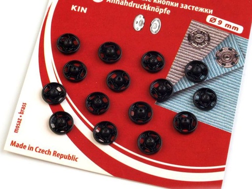 Druckknöpfe 9 mm schwarz