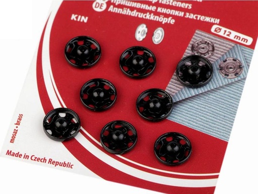 Druckknöpfe 12 mm schwarz