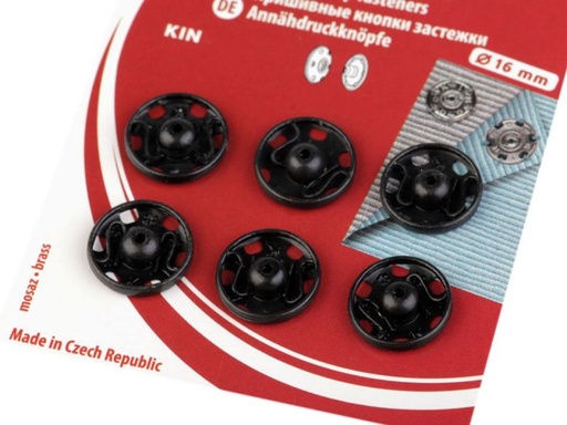 Druckknöpfe 16 mm schwarz