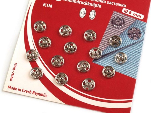 Druckknöpfe 8 mm silber