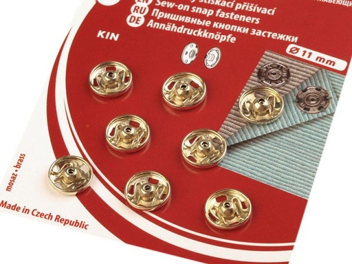Druckknöpfe 11 mm gold