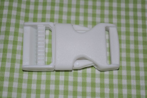 Steckschnalle 25 mm gerade weiß