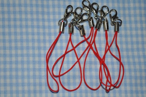 Handyanhänger mit Karabinerhaken rot