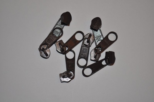 [70270.304] Schieber/Zipper 5 mm Reißverschluss dunkelbraun