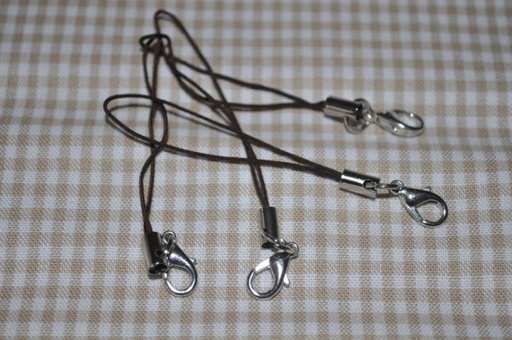 Handyanhänger mit Karabinerhaken dunkelbraun