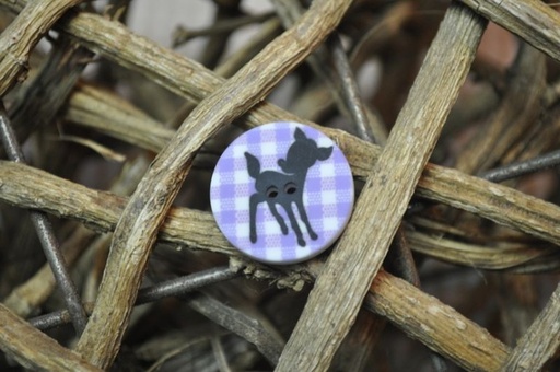 Knopf rehkitz flieder