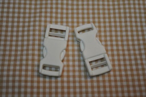 Steckschnalle 15 mm weiß 