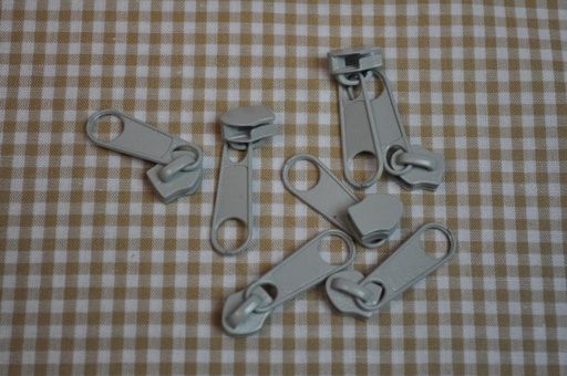 [70270.XXX] Schieber/Zipper 5 mm Reißverschluss Hellgrau