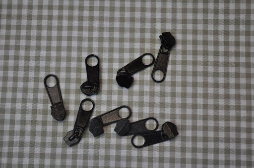 Schieber/Zipper 3 mm Reißverschluss schwarz