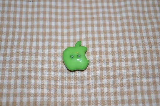 Knopf Bitten Apple mittel grün 2cm