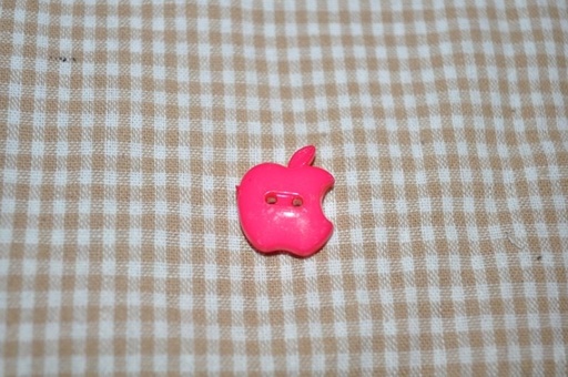 Knopf Bitten Apple mittel pink 2cm