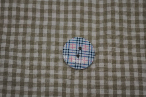 Knopf Karo blau