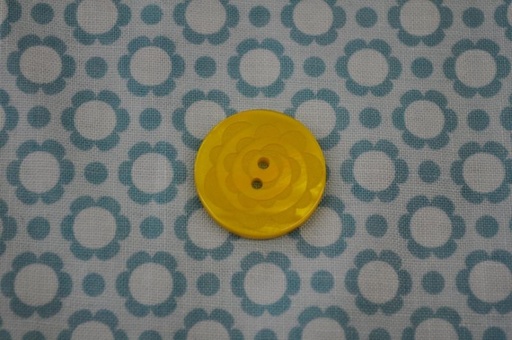 Knopf Blumenkreis groß gelb