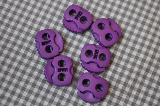 Kordelstopper 2 löcher 5mm lila