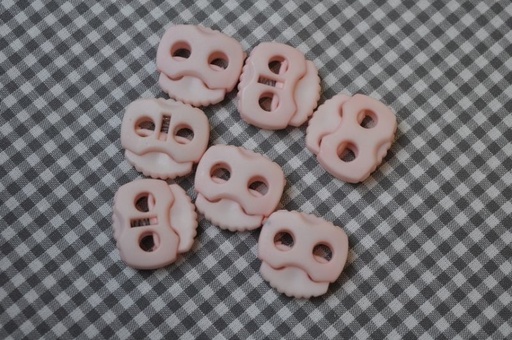 Kordelstopper 2 löcher 5mm rosa