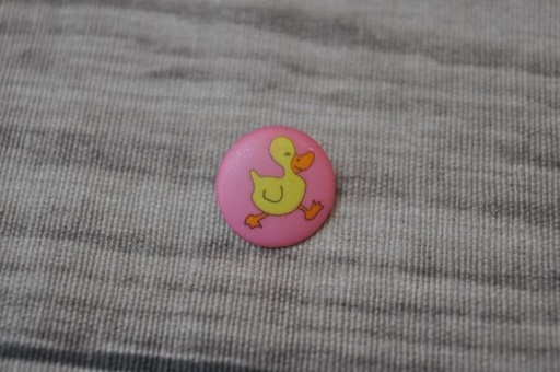 Knopf Entchen 15mm rosa