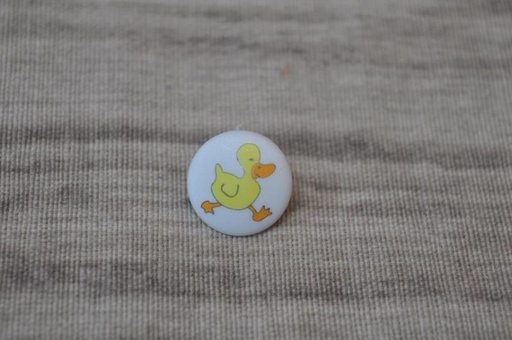 Knopf Entchen 15mm weiß
