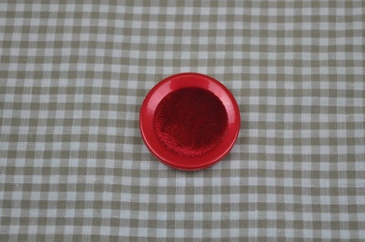 Knopf Velour groß rot