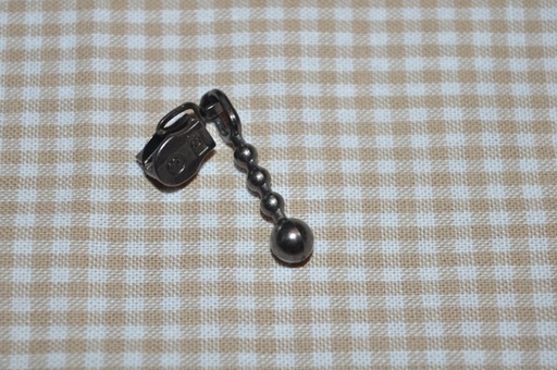 Zipper/schieber 3 mm mit zug hematit 3