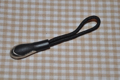 RV Zipperschlaufe mit metallrand schwarz