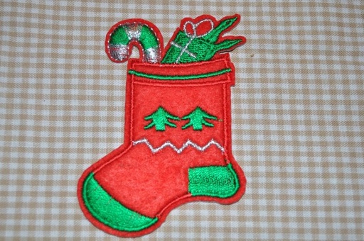 Applikation Bügelbild Nikolaus Stiefel 8x6cm