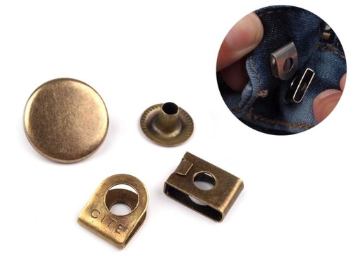 Hosen Schiebeknopf Bronze