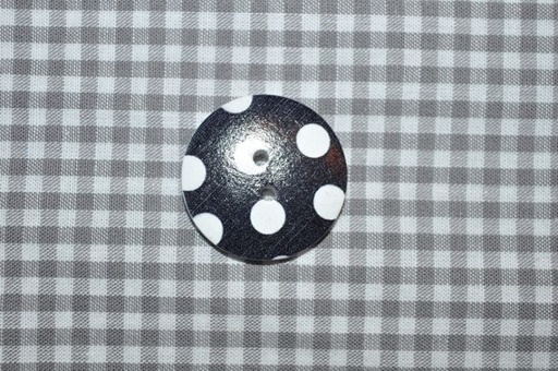 Holz Knopf Dots schwarz