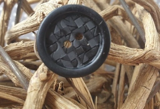 Polyesterknopf Muster/Grafik Schwarz 15mm