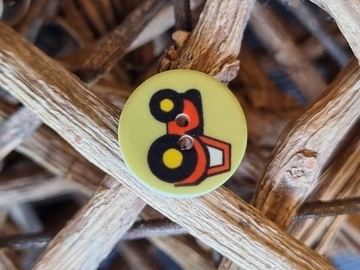 Kinderknopf Traktor grün