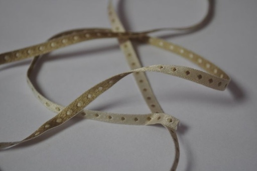 webband pünktchen hellbraun/beige