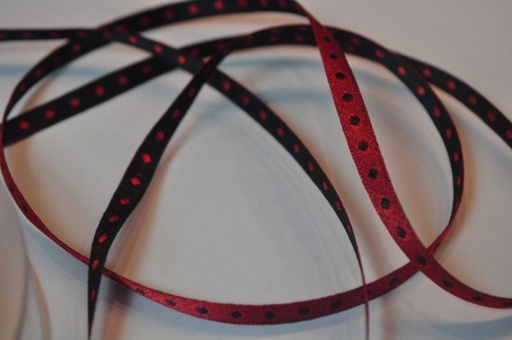 webband pünktchen weinrot/schwarz
