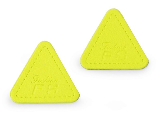 Ekoleder Patch Dreieck Neon-Gelb
